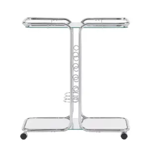 Ripley Chrome Finish Bar Cart Silver - Inspire Q