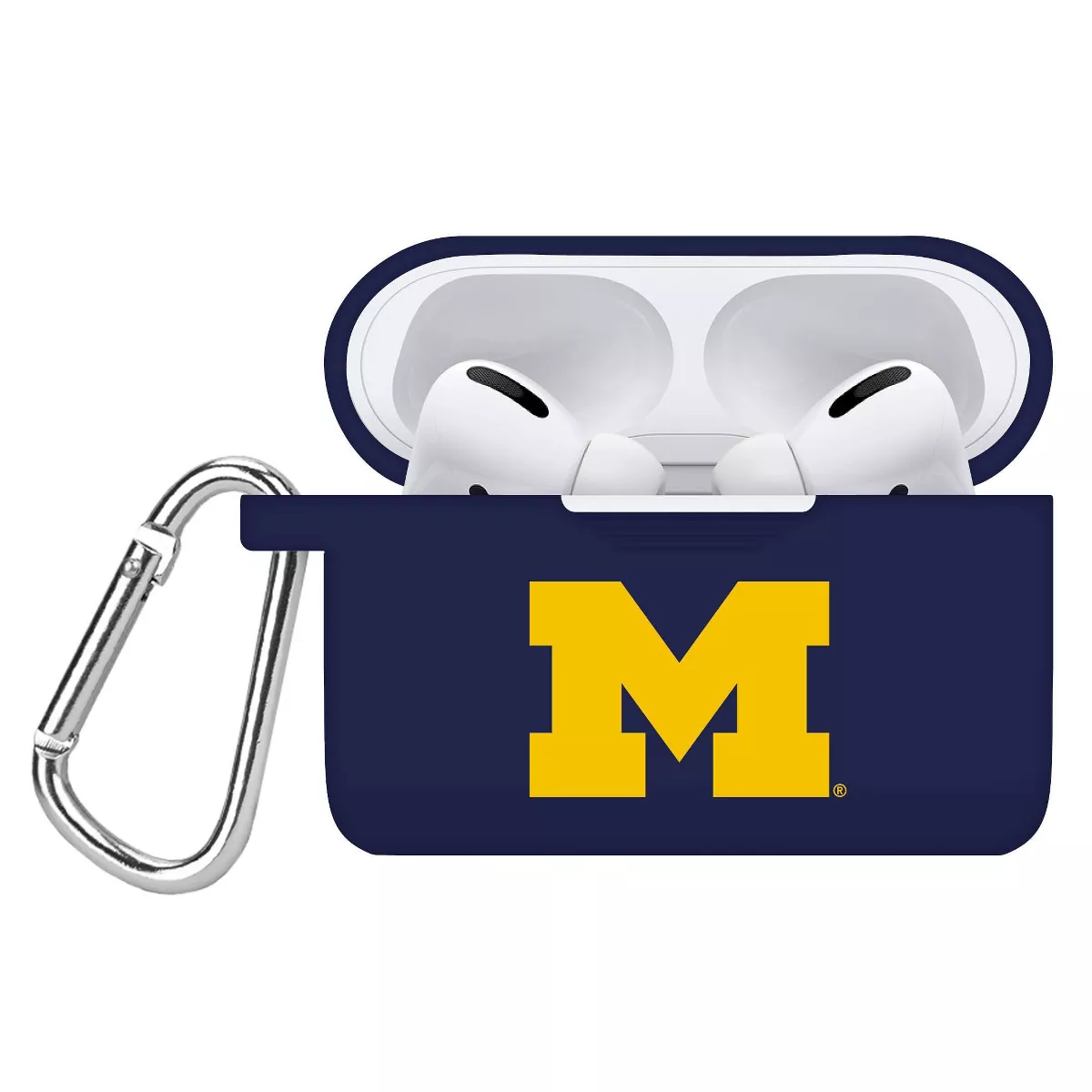 NCAA Michigan Wolverines Apple AirPods Pro Compatible Silicone Battery Case Cover - Blue
