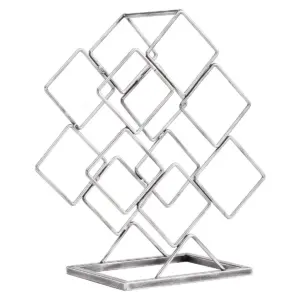 Danya B 6 Bottle Electroplated Wine Rack Antique Silver