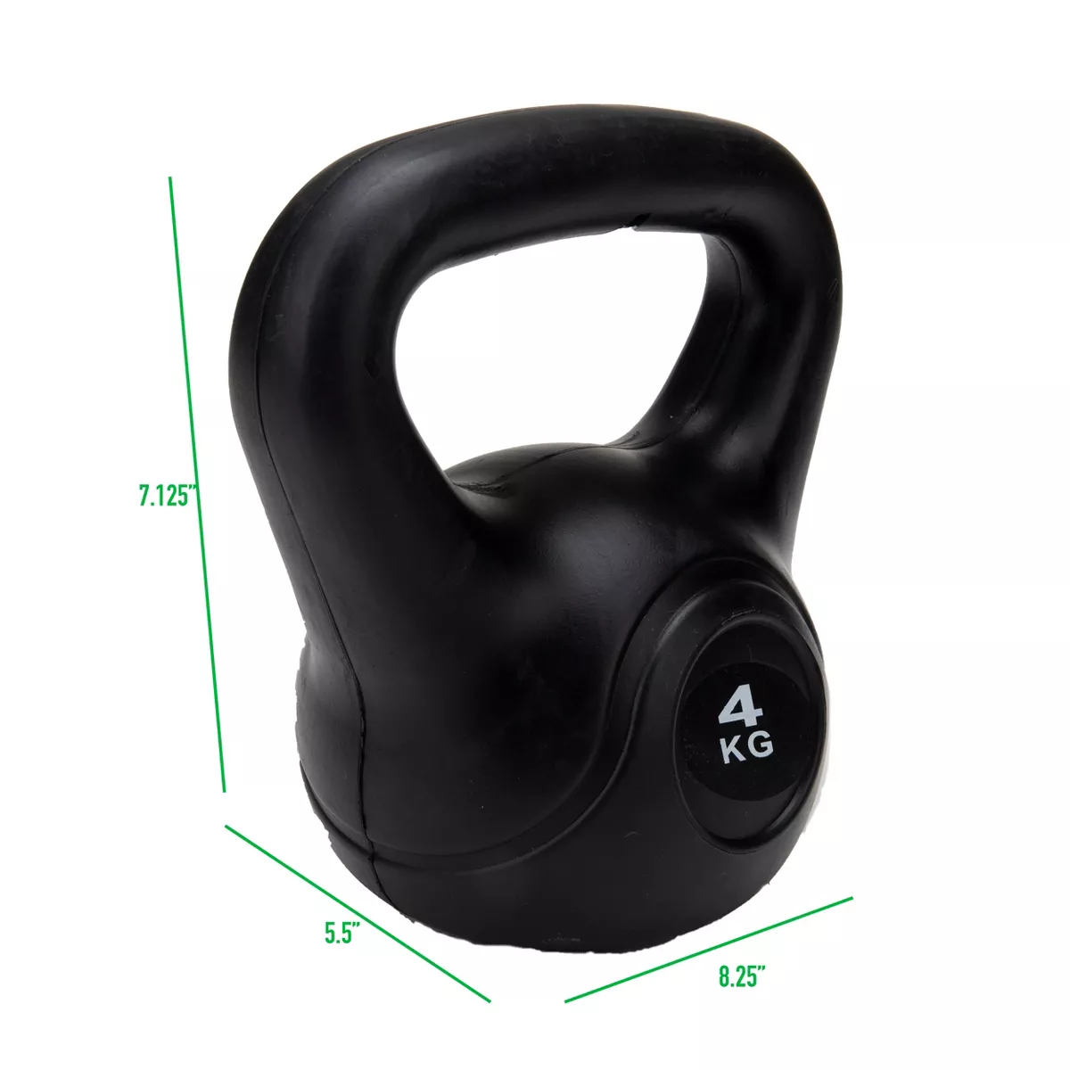 Mind Reader Kettlebell, 4 KG, Black