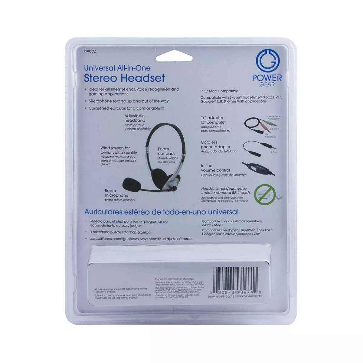 Power Gear Universal All-in-One Stereo Wired Headset