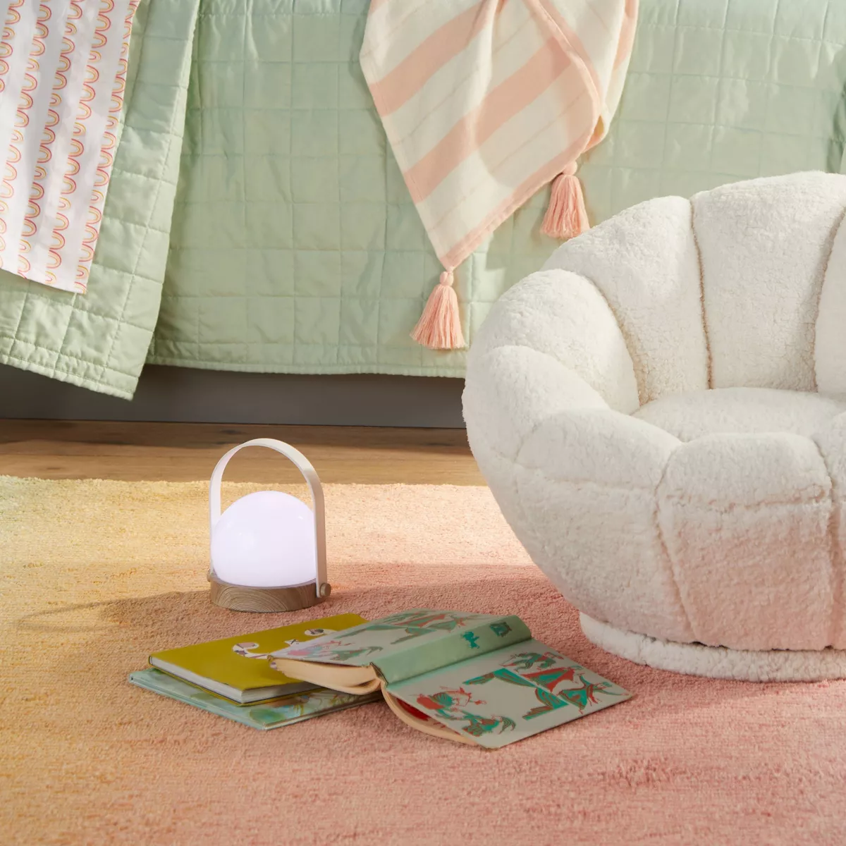 Portable Wood Nightlight White - Pillowfort™