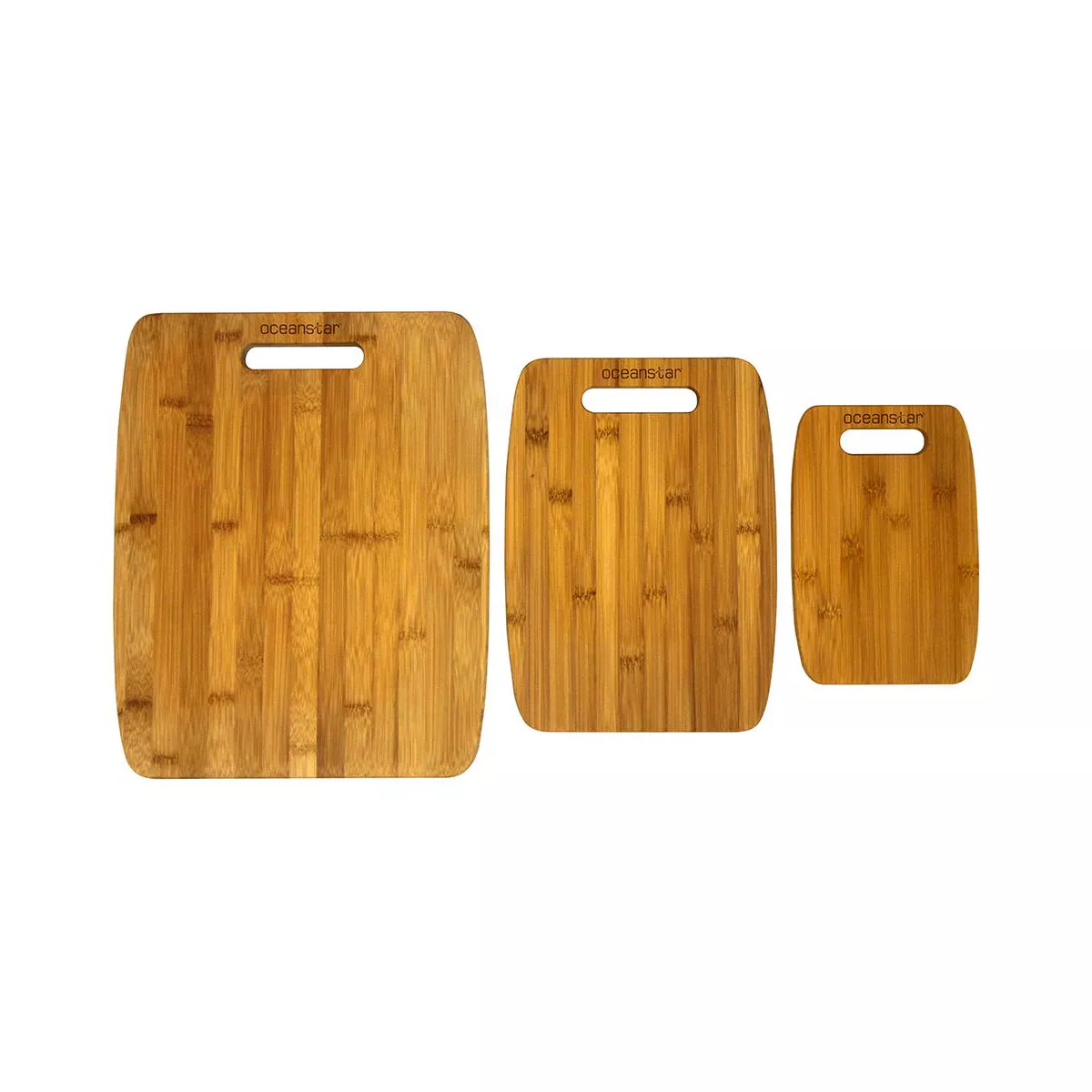 Oceanstar 3-Piece Bamboo Cutting Board Set