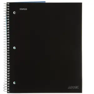 Staples 3-Subject Notebook 8.5