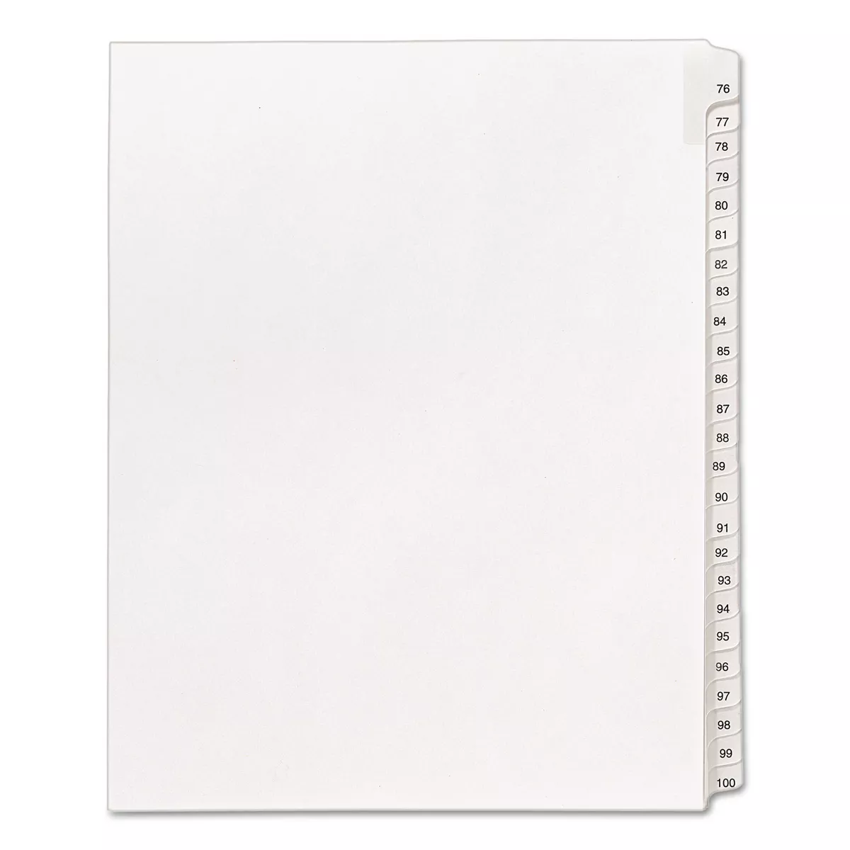 Avery Allstate-Style Legal Exhibit Side Tab Dividers 25-Tab 76-100 Letter White 01704