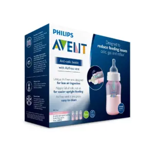 Philips Avent Anti-colic Bottle With AirFree vent - Pink - 9oz/3pk