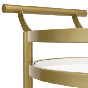 Palazzo Bar Cart with Clear Glass Gold - Studio Designs Home