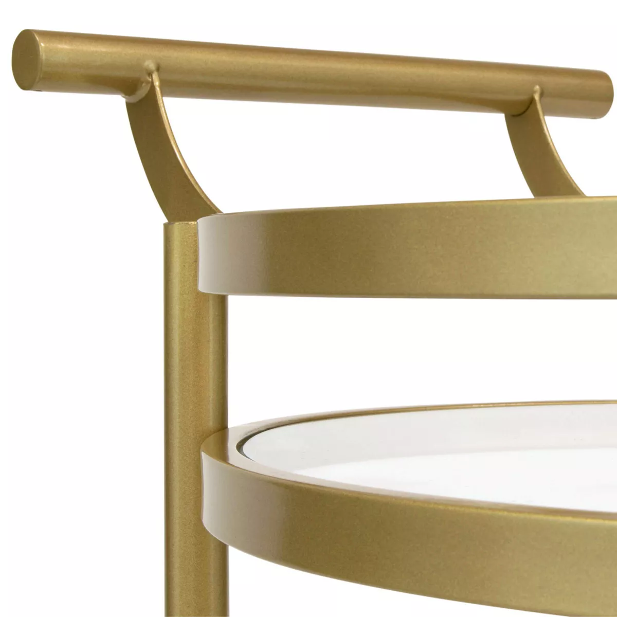 Palazzo Bar Cart with Clear Glass Gold - Studio Designs Home