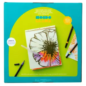 24pg Watercolor Coloring Book Set Floral and Fauna - Mondo Llama™
