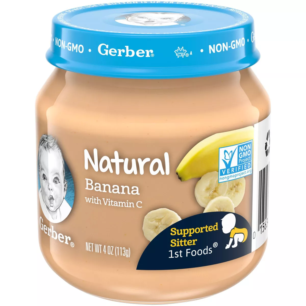 Gerber 1st Food Natural Glass Banana Baby Meals - 4oz