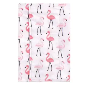 Hudson Baby Infant Girl Cotton Flannel Burp Cloths 4pk, Flamingos, One Size