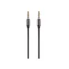 Monoprice Audio Cable - 1 Feet - Black | Auxiliary 3.5mm TRRS Audio & Microphone Cable, Slim Design Durable Gold Plated - Onyx Series