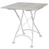 Sunnydaze Indoor/Outdoor European Chestnut Wood Folding Square Bistro Dining Table - 28" - Antique White