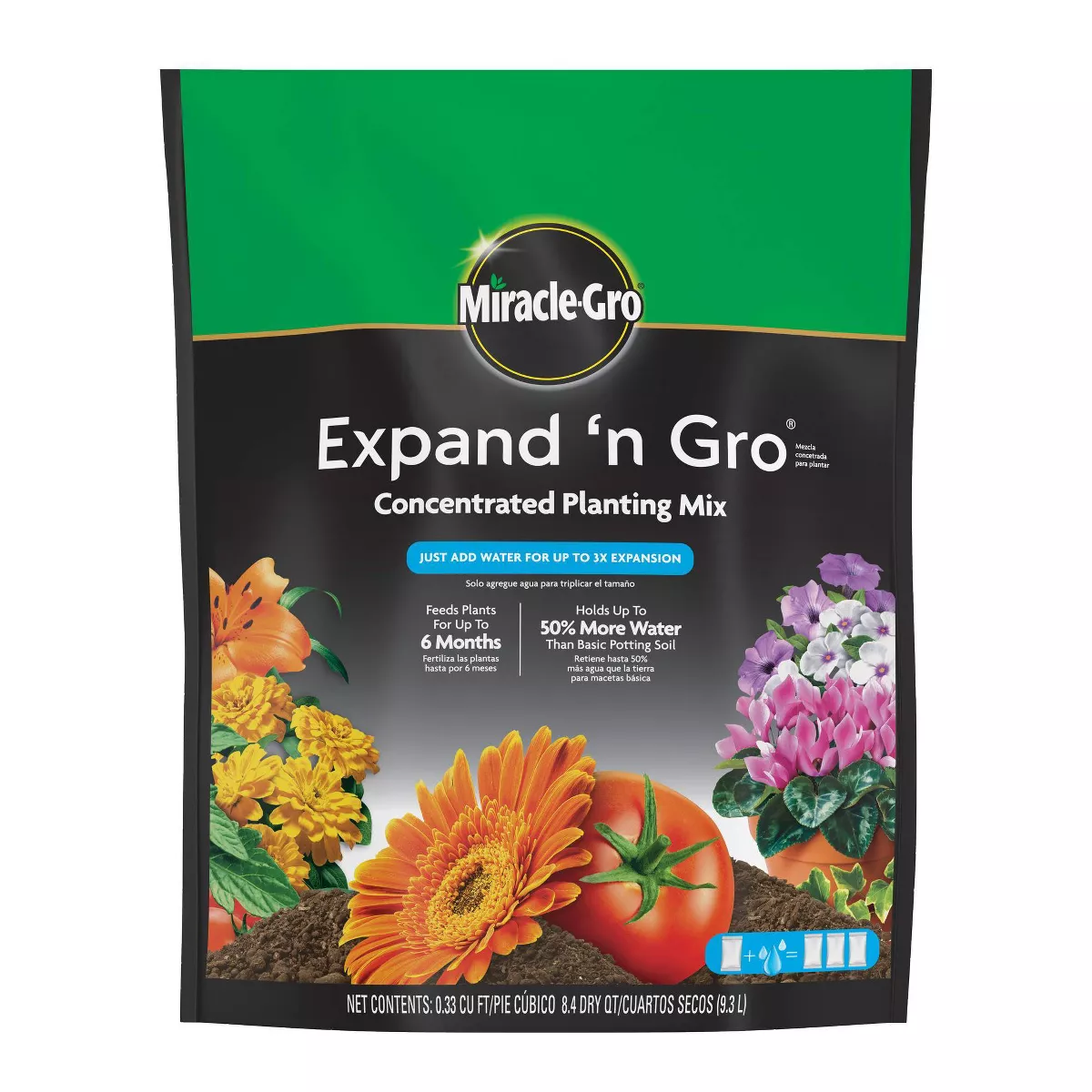 Miracle-Gro Expand 'n Gro Concentrated Potting Mix - 8.4qt
