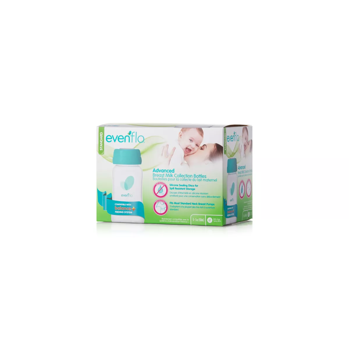 Evenflo Advanced Breast Milk Collection Bottles 5oz, 6ct