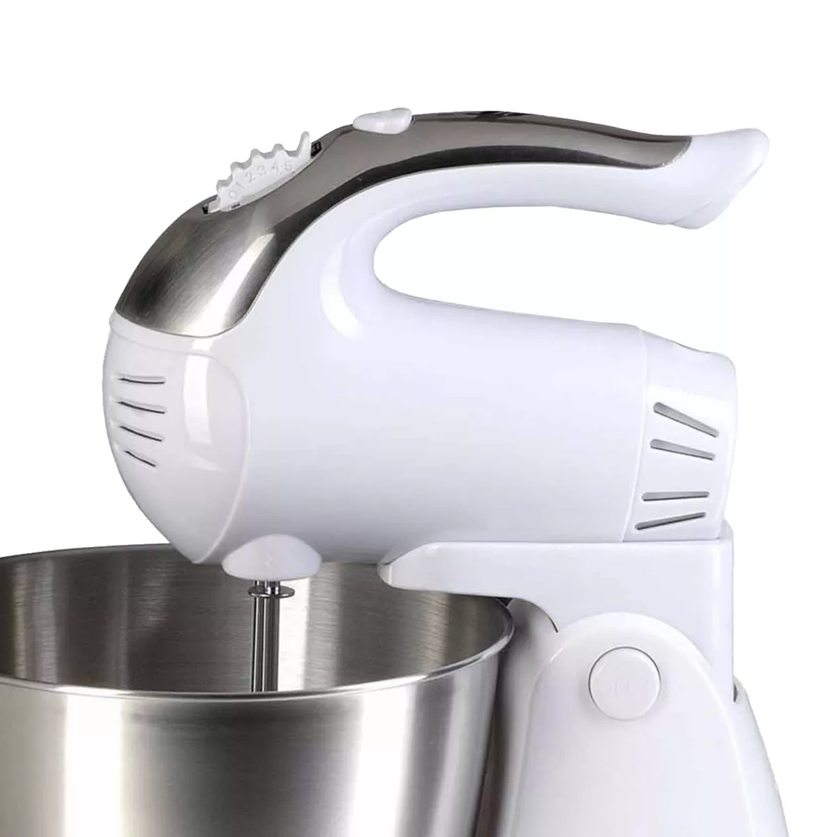 Brentwood 5-Speed Stand Mixer Stainless Steel Bowl 200W White