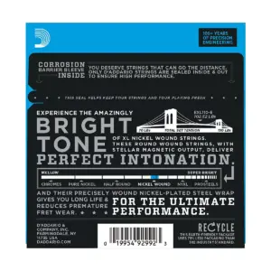 D'Addario EXL110-E Bonus Pack: Light Electric Guitar Strings with Bonus High E String (10-46)