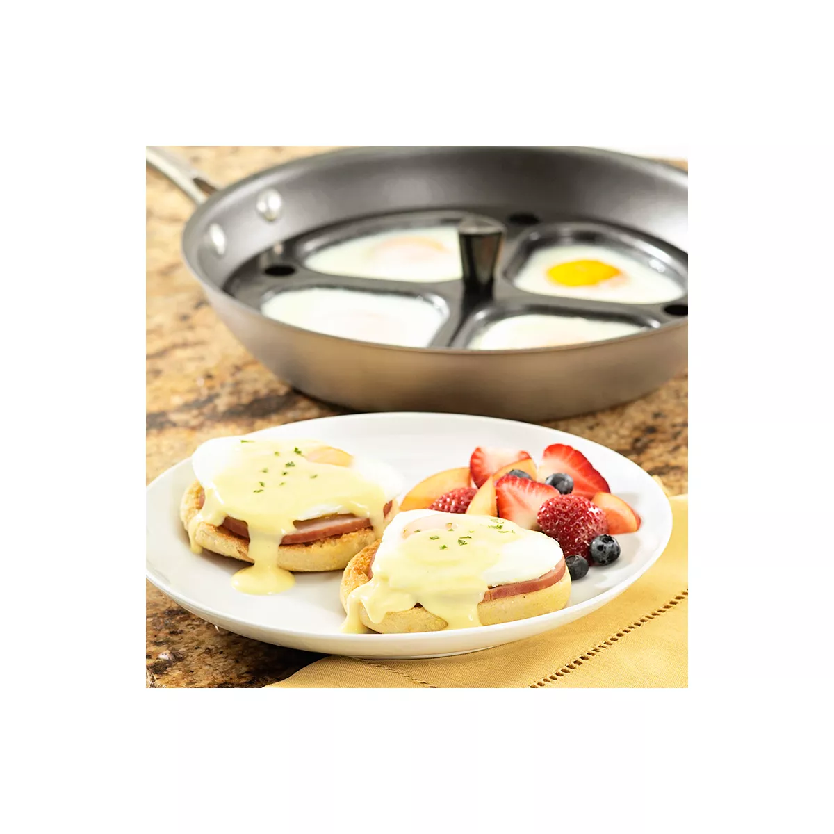 Nordic Ware Non-stick Egg Poacher Insert for 10 Inch to 12 Inch Skillets