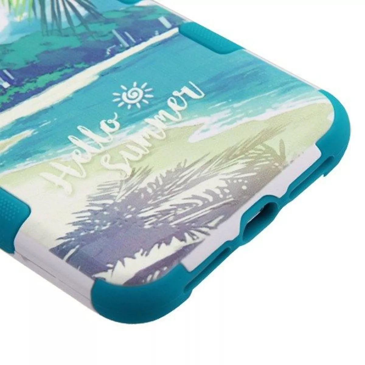 MYBAT For Apple iPhone XS Max Teal Palm Beach Tuff Hard TPU Plastic Case Cover