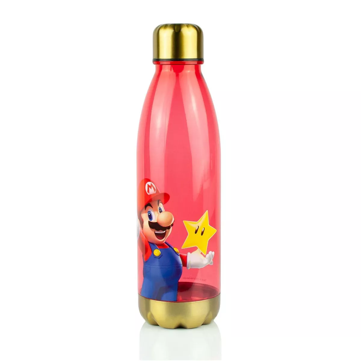 Just Funky Super Mario Bros Red Plastic Water Bottle | 20 oz