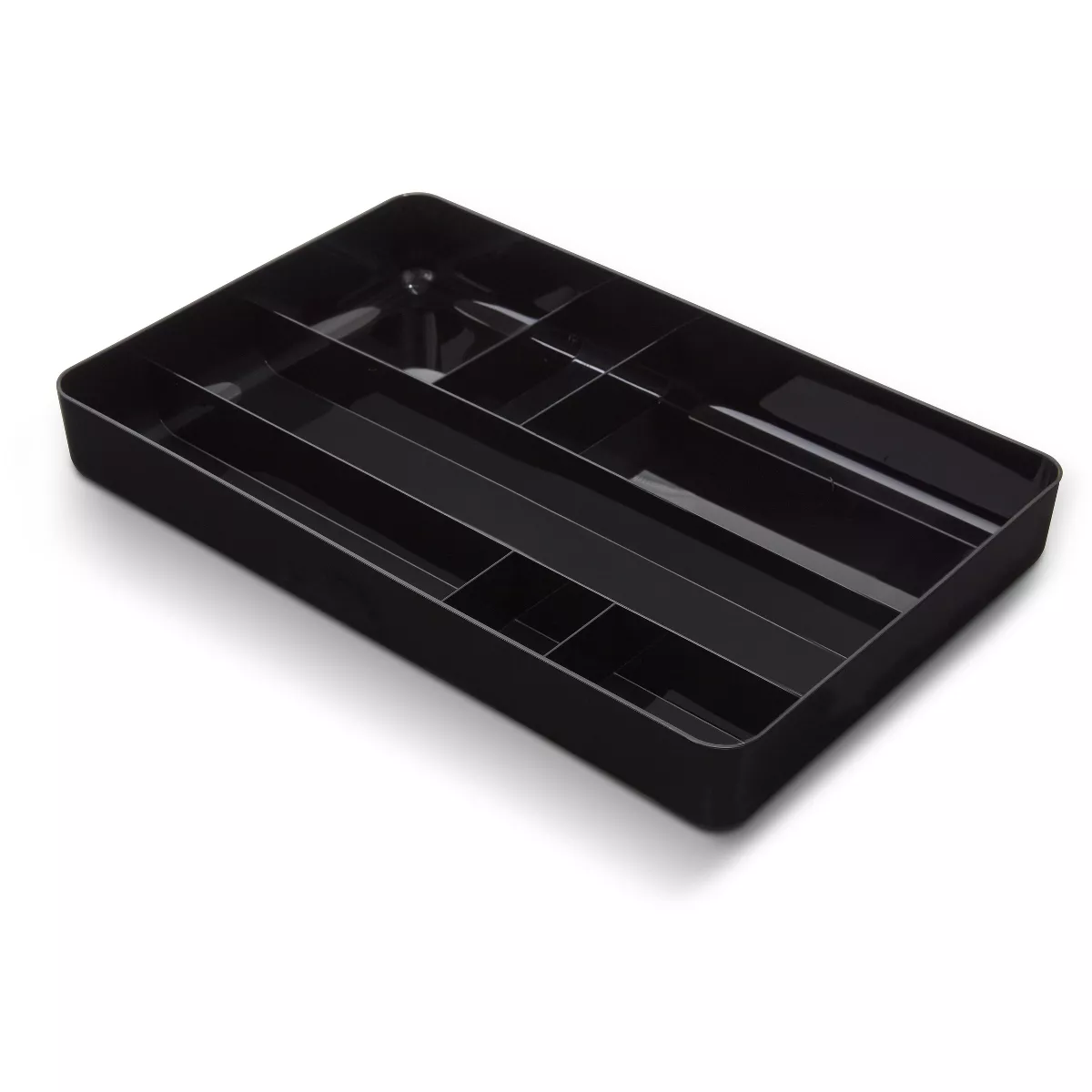 TRU RED 7-Compartment Plastic Drawer Organizer, Blk TR55351