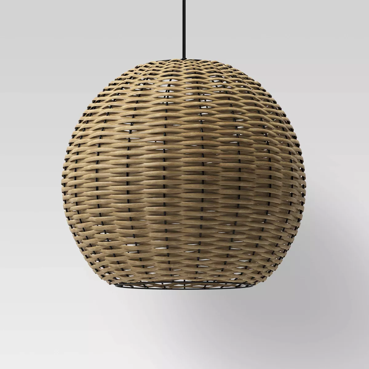 Large LED Sea Grass Solar Pendant Gray - Threshold™