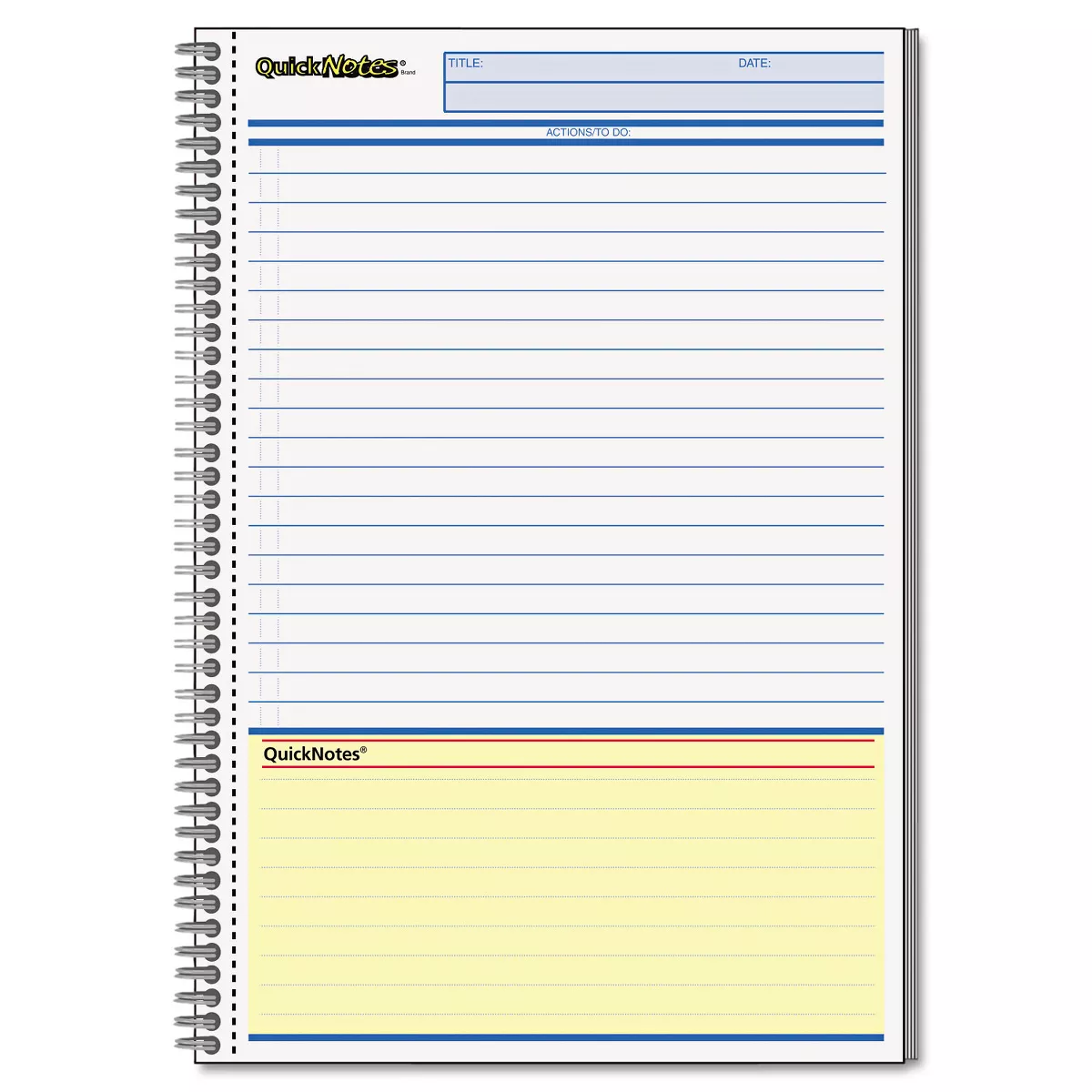 Cambridge Side Bound Guided Business Notebook QuickNotes 8 x 5 White 80 Sheets 06096