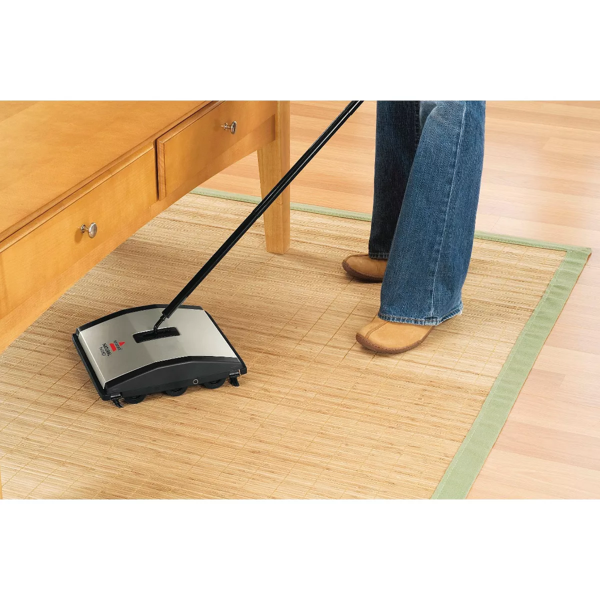 BISSELL Natural Sweep Carpet & Floor Sweeper - Silver 92N0