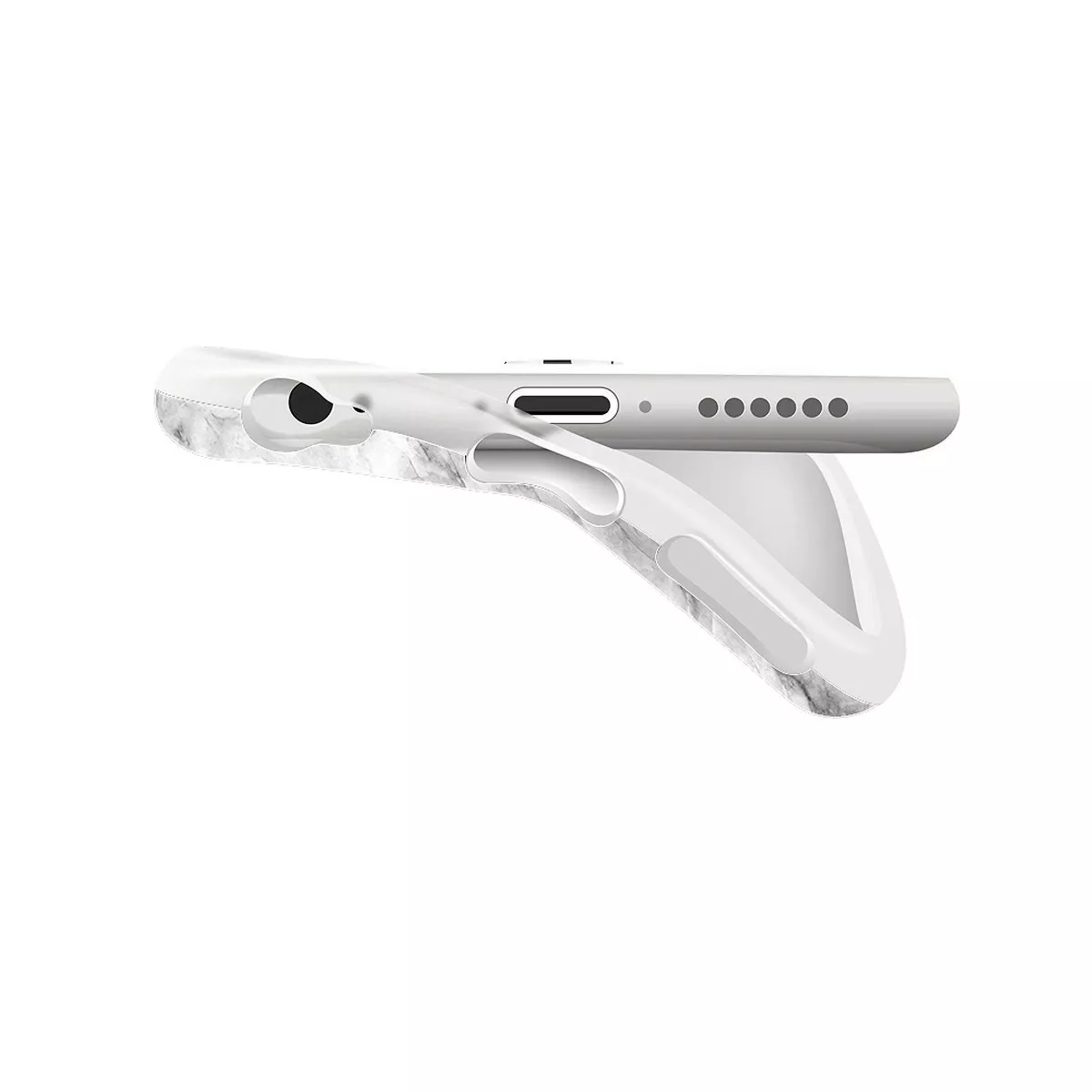 INSTEN TPU Marble Case compatible with Apple iPhone 6/6s, White