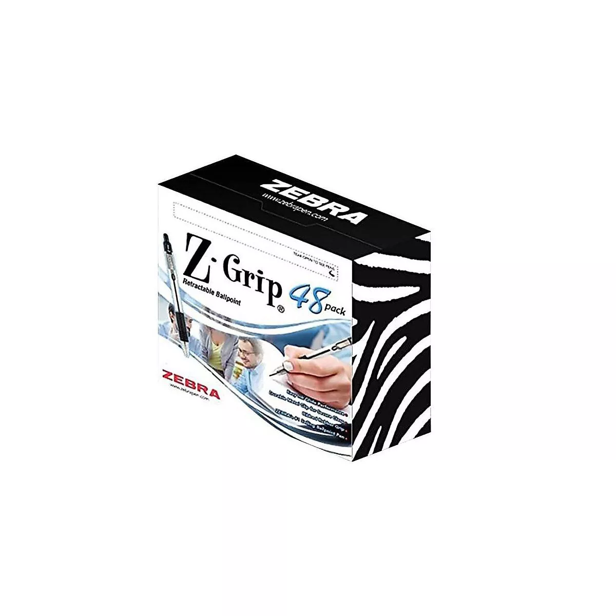 ZEBRA PEN CORP. Z-Grip Retractable Ballpoint Pen Assorted Ink Medium 48/Pack 22048