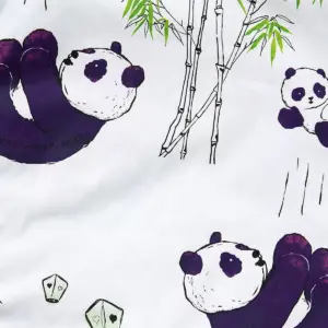 JumpOff Jo Toddler Nap Mat - Children's Sleeping Bag with Removable Pillow for Preschool, Daycare, and Sleepovers - 43 x 21 Inches - Playful Pandas