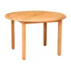 Ashley Patio Round Dining Table with Teak Finish - Brown - Amazonia