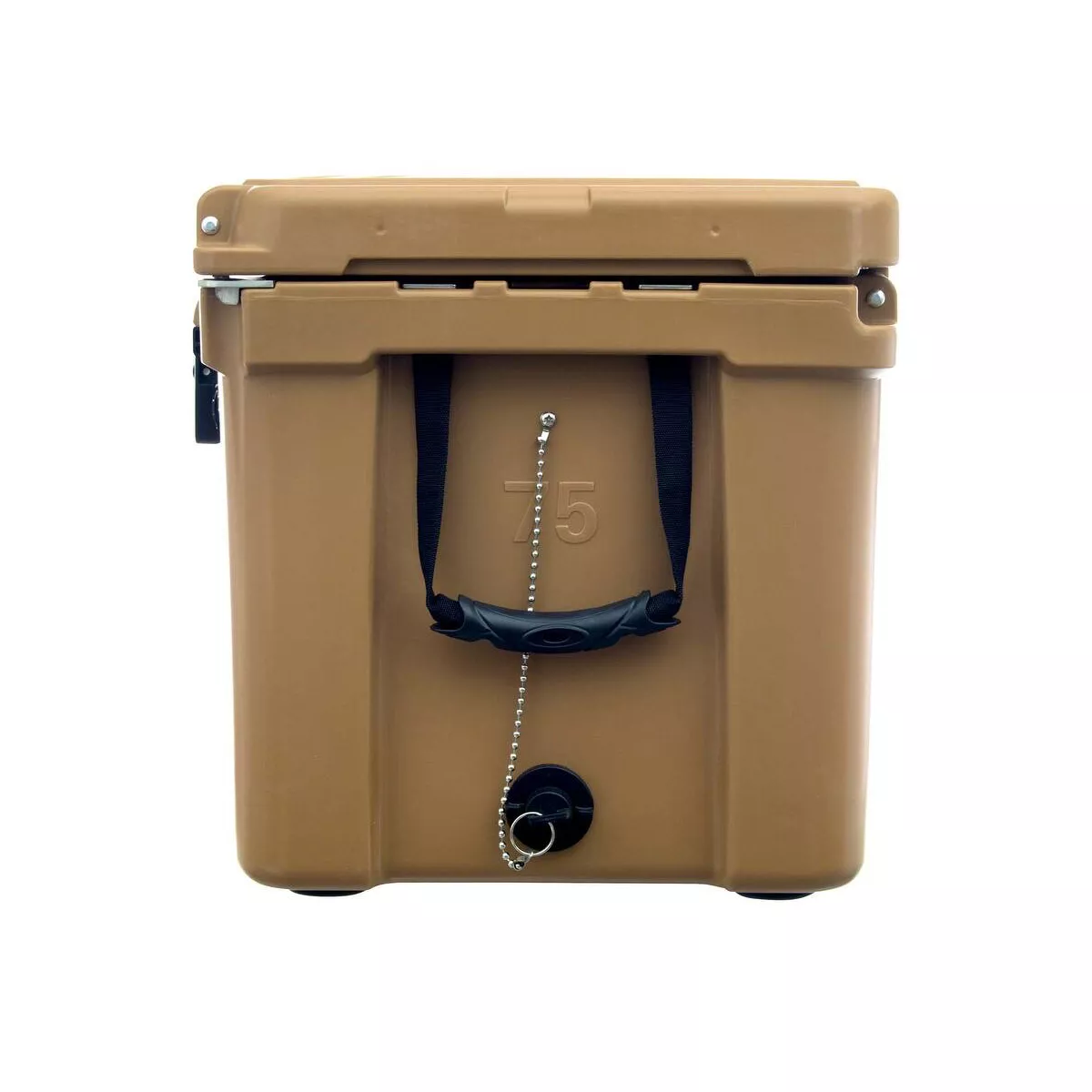 Driftsun Heavy Duty Rotomolded Thermoplastic UV Resistant Portable 75 Quart Insulated Hardside Ice Chest Beverage Cooler, Tan