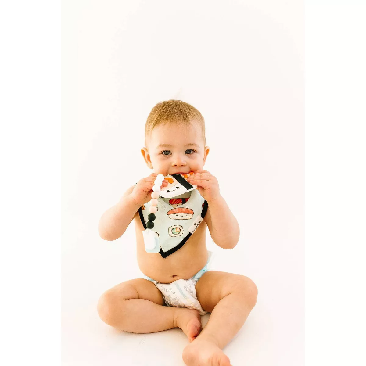 Loulou Lollipop Muslin Bandana Bib Set - Sushi/Taco