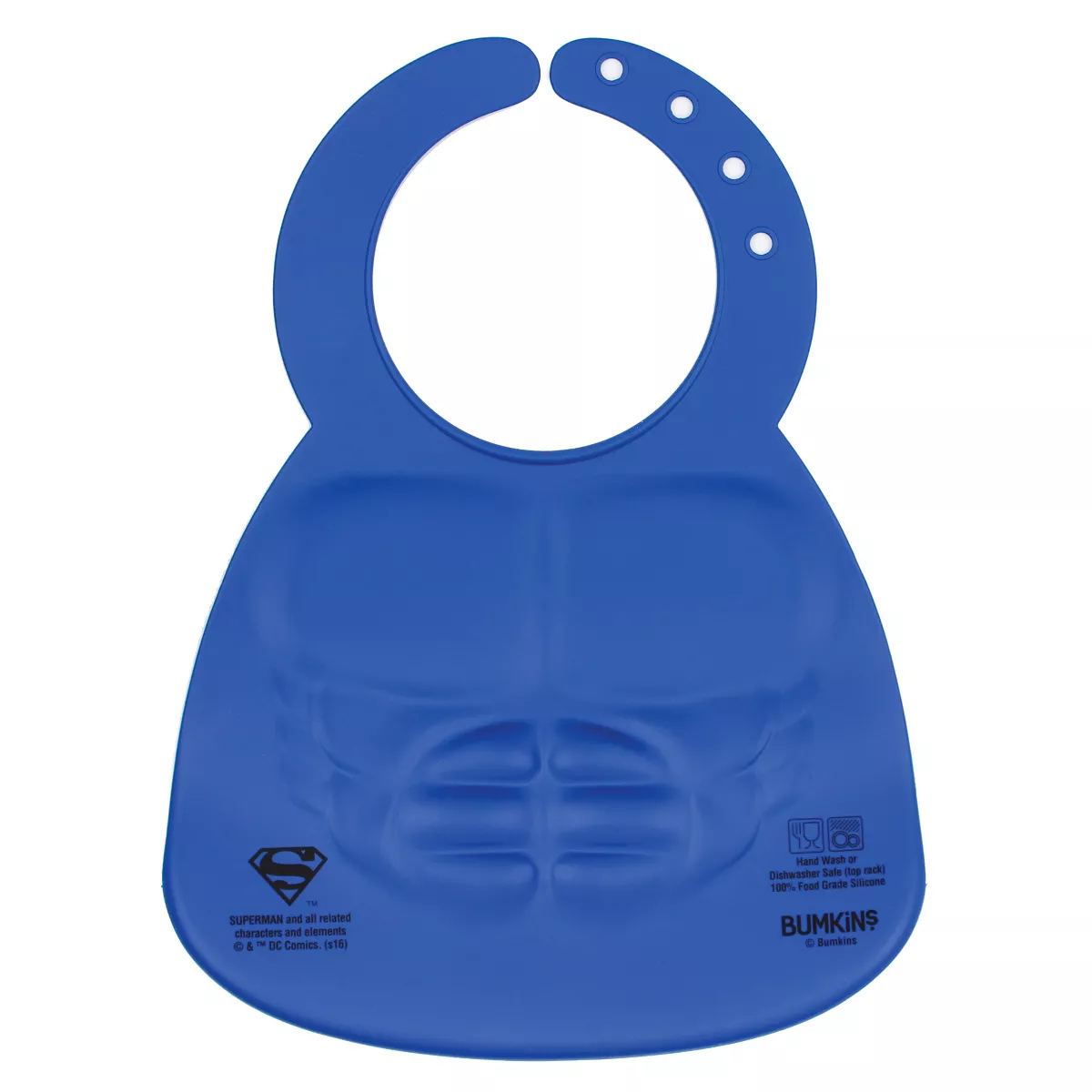 Bumkins DC Comics Silicone Muscle Bib - Superman