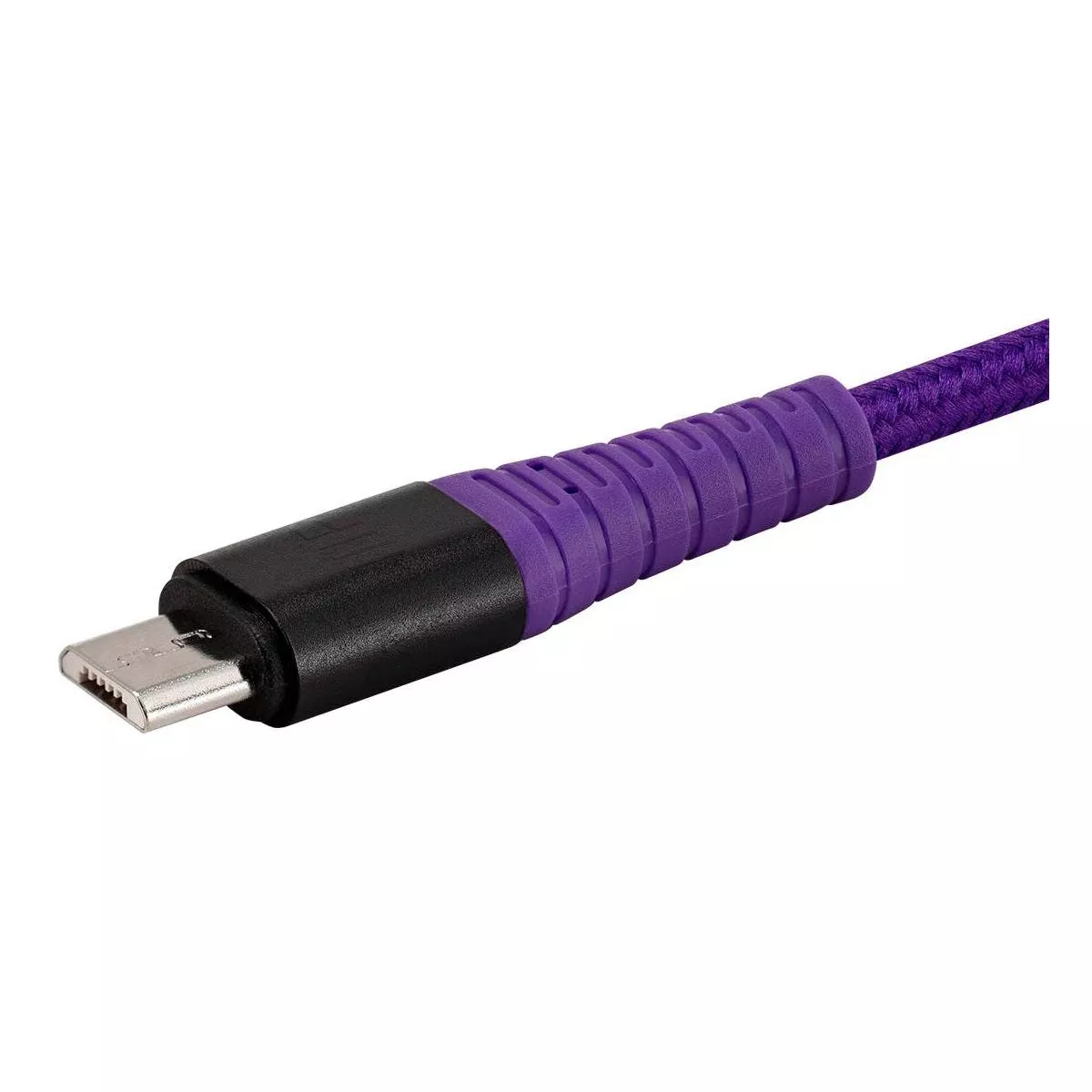 Monoprice USB 2.0 Micro B to Type A Charge and Sync Cable - 3 Feet - Purple, Durable, Kevlar-Reinforced Nylon-Braid - AtlasFlex Series