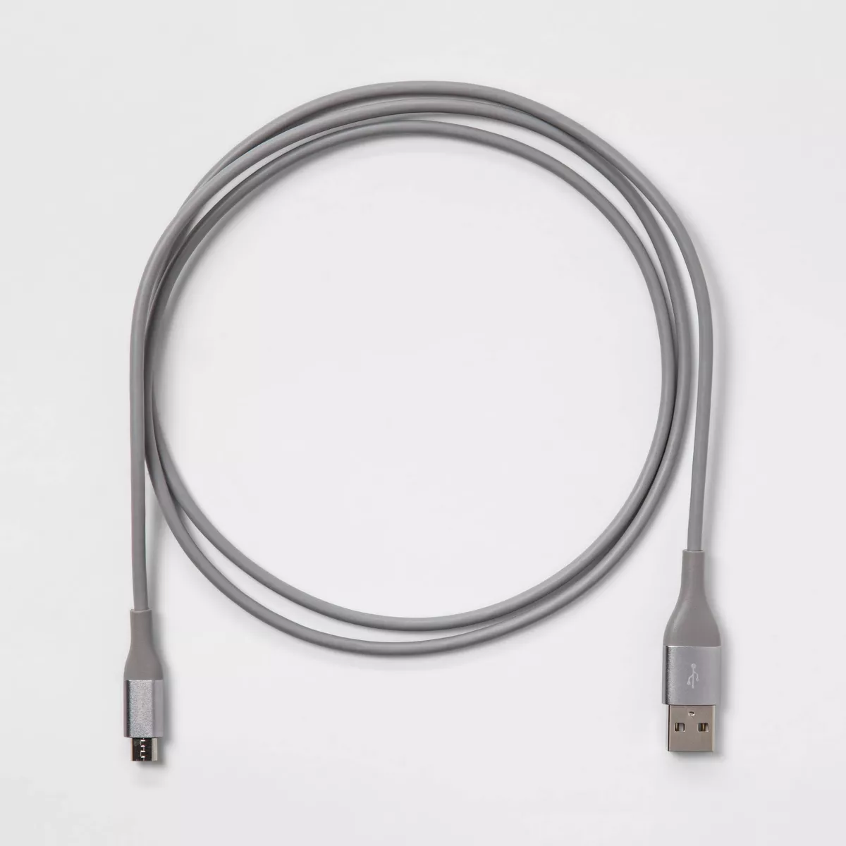 heyday™ 4' Micro-USB to USB-A Round Cable - Cool Gray/Silver