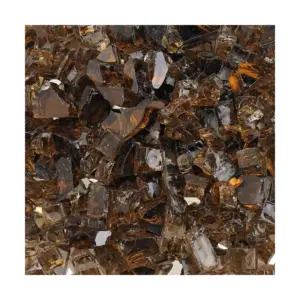 American Fireglass 10 LB Bag 1/2 Inch Reflective Fireplace & Firepit Fire Glass, Copper