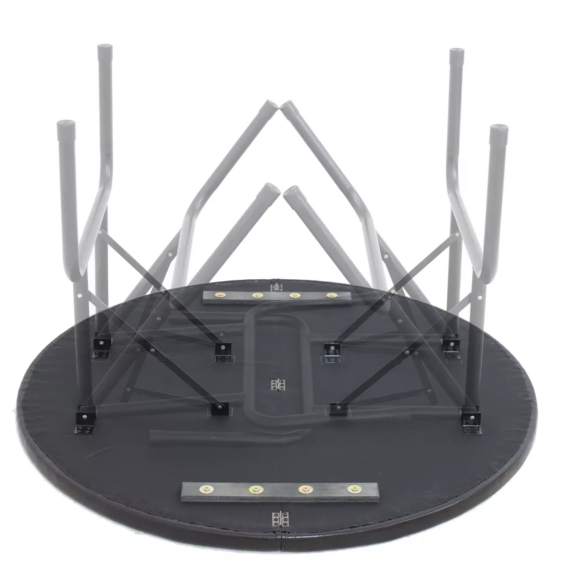 6-Player Round Folding Poker Table - Sunnydaze Decor
