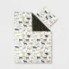 Full Safari Wild Cats DreamIt Comforter and Pillowcase White/Green - South Shore