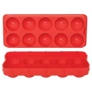 Harold Import Co.10-Cube Cannonball Ice Tray - Red