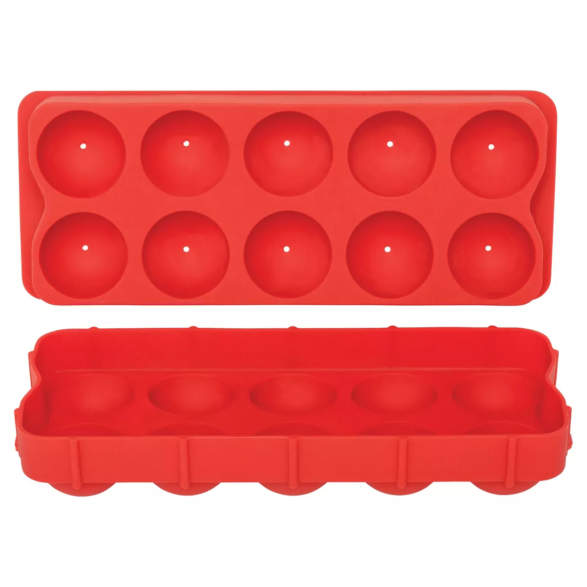 Harold Import Co.10-Cube Cannonball Ice Tray - Red