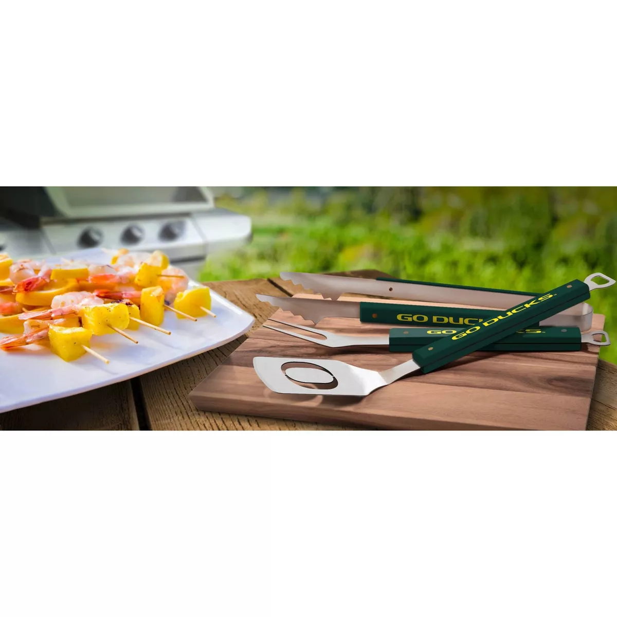 NCAA Oregon Ducks Spirit Series 3pc BBQ Set