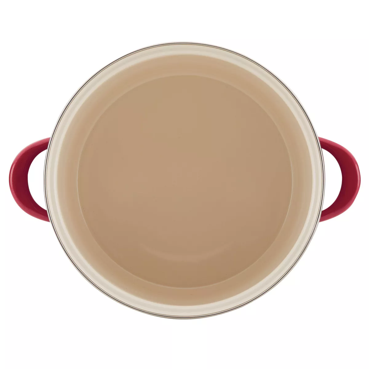 Rachael Ray Create Delicious 12qt Enamel on Steel Stockpot with Lid Red