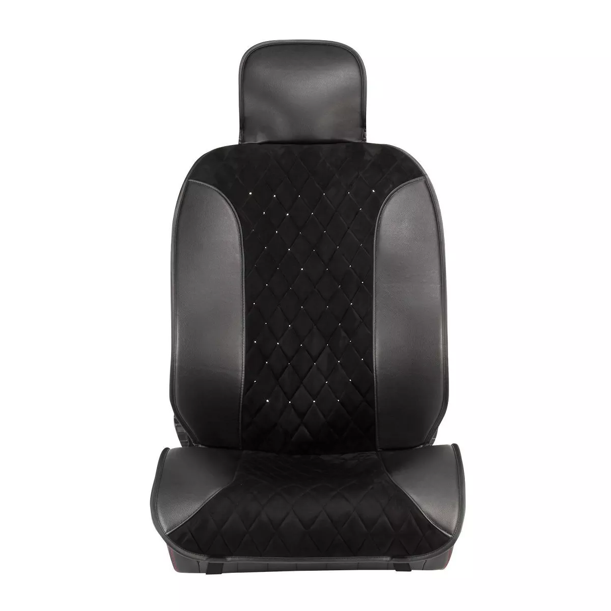 LUNNA 1pc Jet Black Seat Vest Embellished with Swarovski Crystals