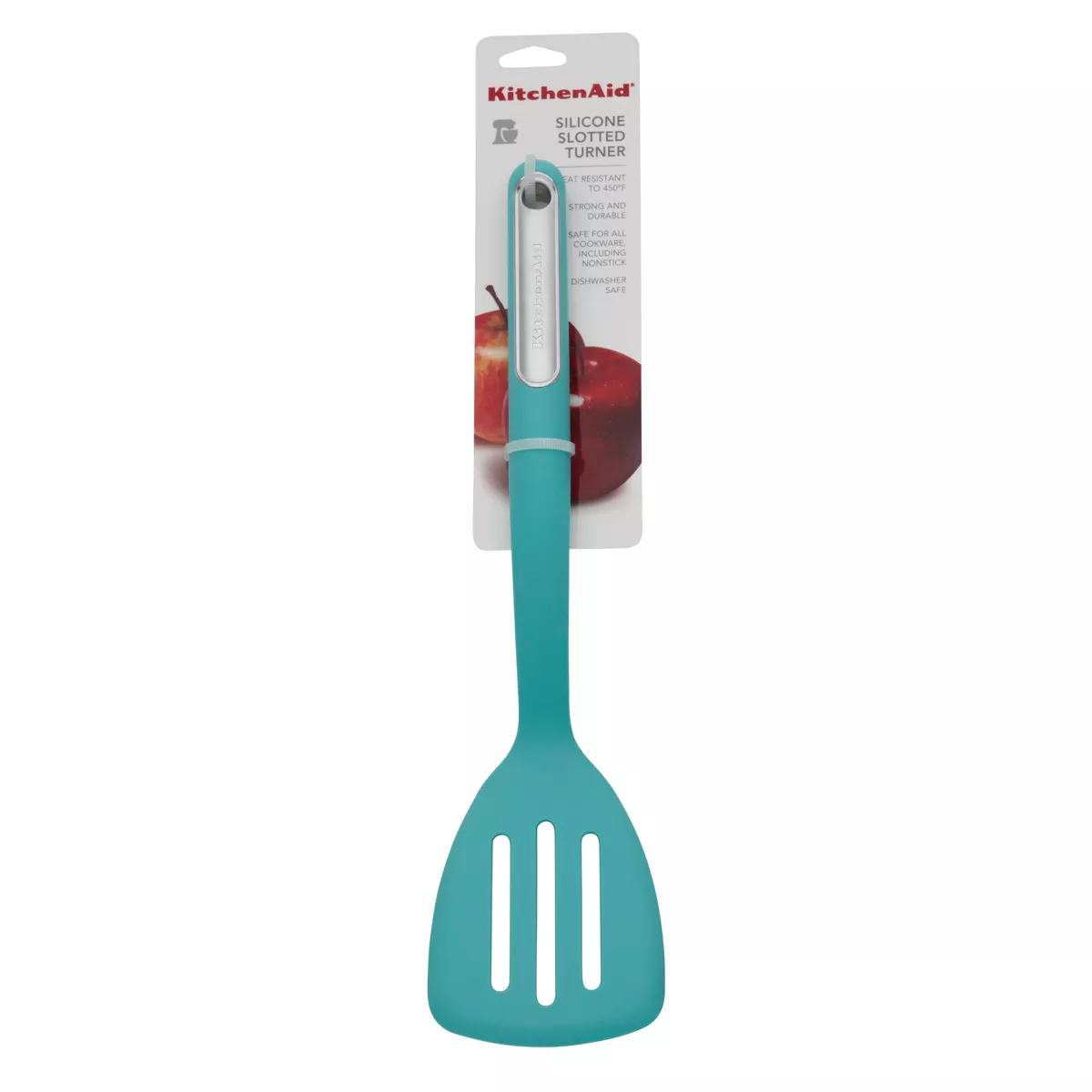 KitchenAid Silicone Slotted Turner Aqua Sky