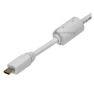 Monoprice USB 2.0 Cable - 6 Feet - White | USB Type-A Male to USB Micro-B Male 5-Pin, 28/24AWG, Gold Plated
