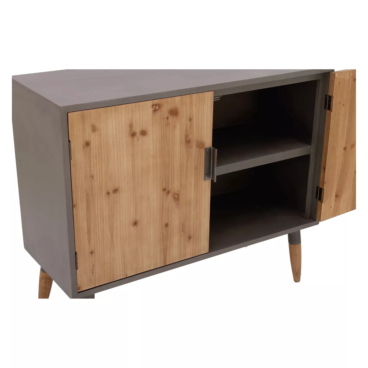 Wood 2 Cabinet Buffet Brown/Gray - Olivia & May