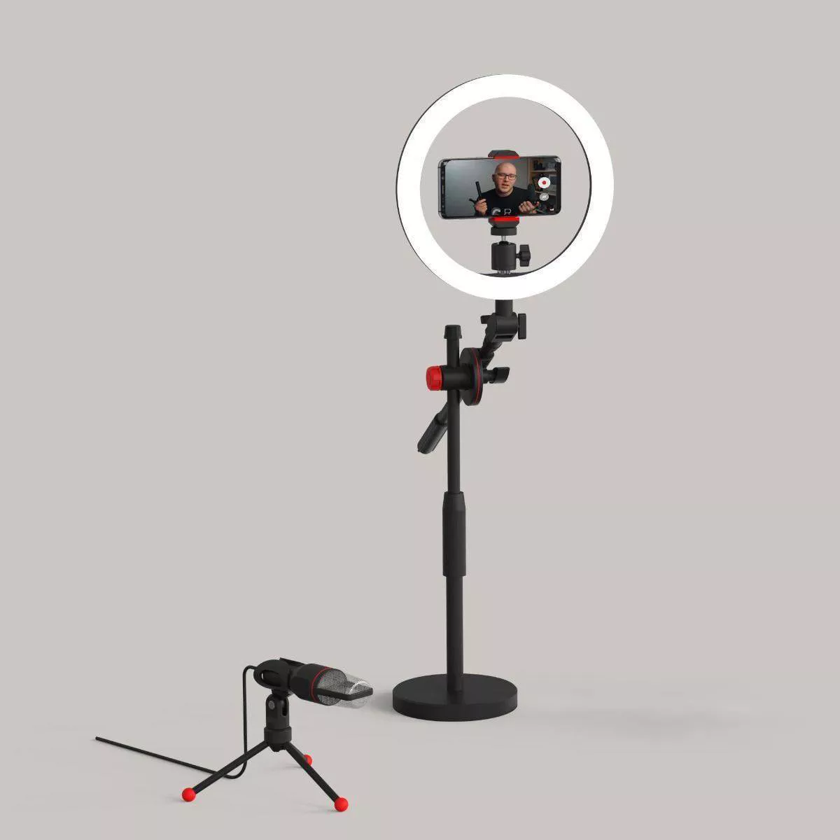 Black Fin Mobile Phone In Home Studio Vlogger Pro