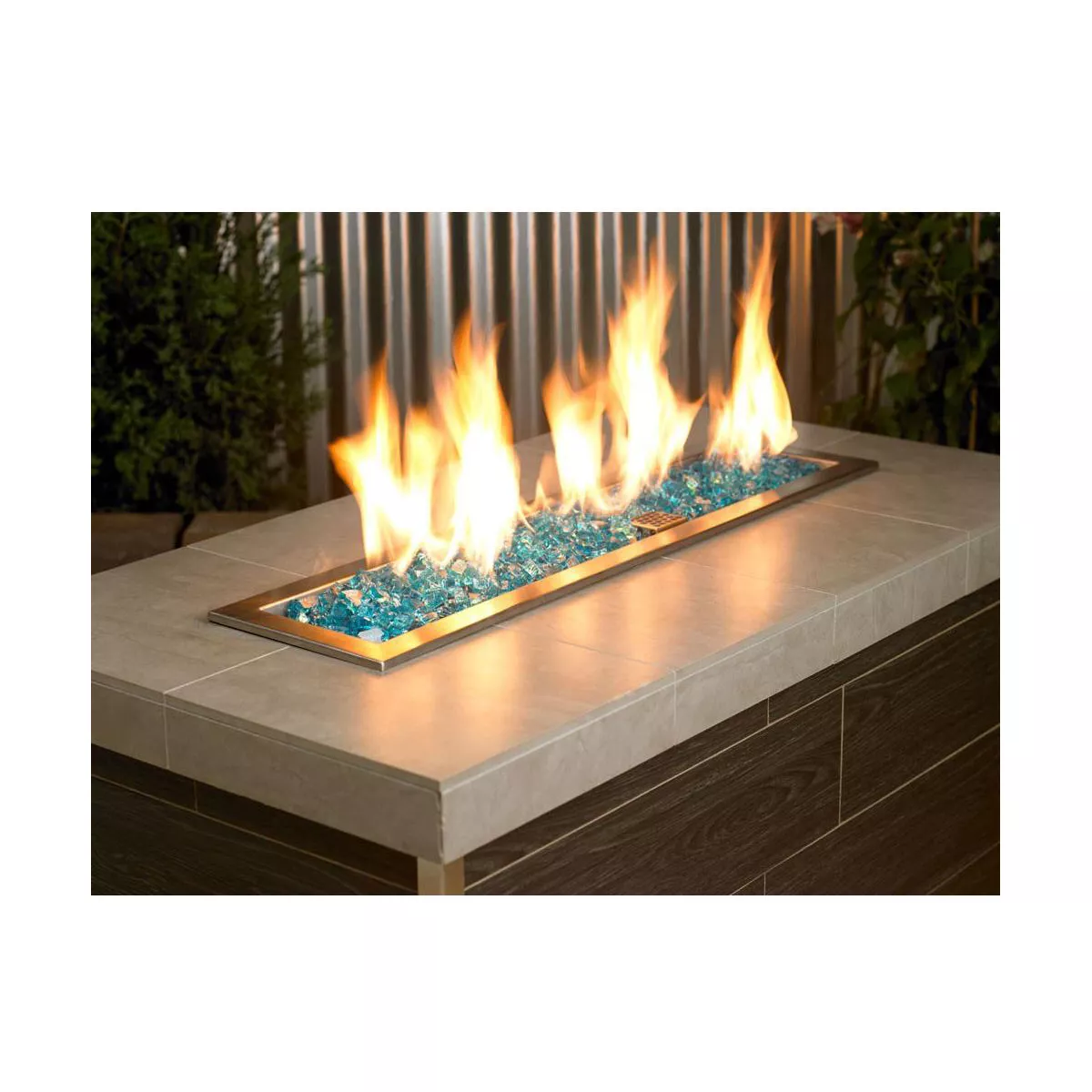 American Fire Glass 10 Pound Jar 1/2 Inch Reflective Fire Glass, Azuria Blue